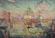Paul Signac Entrance to the Port of Marseille Spain oil painting artist